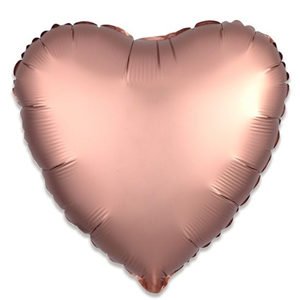 Folieballon hart satin rosékoper (43cm)